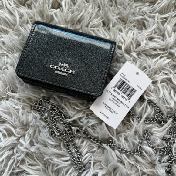 Coach Glitter Print Mini Wallet on a Chain - NWT - Picture 7 of 8